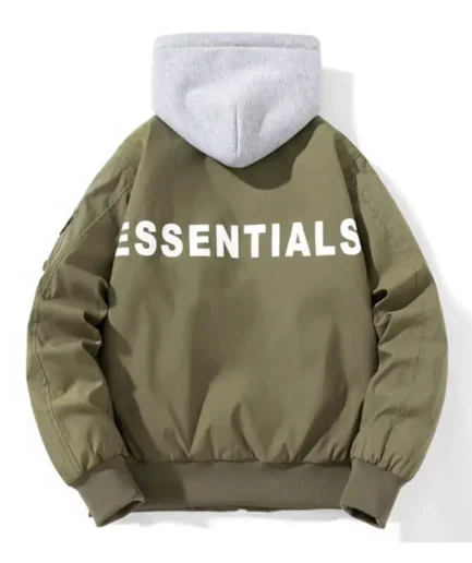 Baseball Men’s Green Hoodie Essentials Jacket