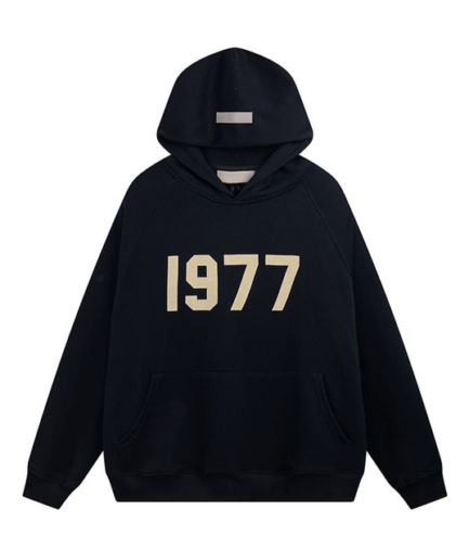 Black Essentials 1977 Hoodie