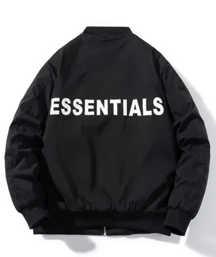 Black Essentials Iridescent Puffer Jackets