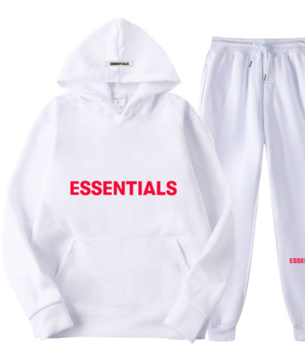 Essential Spring Tracksuit Hooded Sweatshirts – White