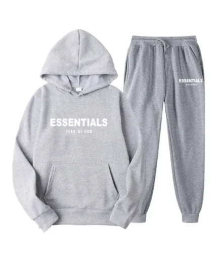 Essentials Fear of God Light Gray TrackSuit