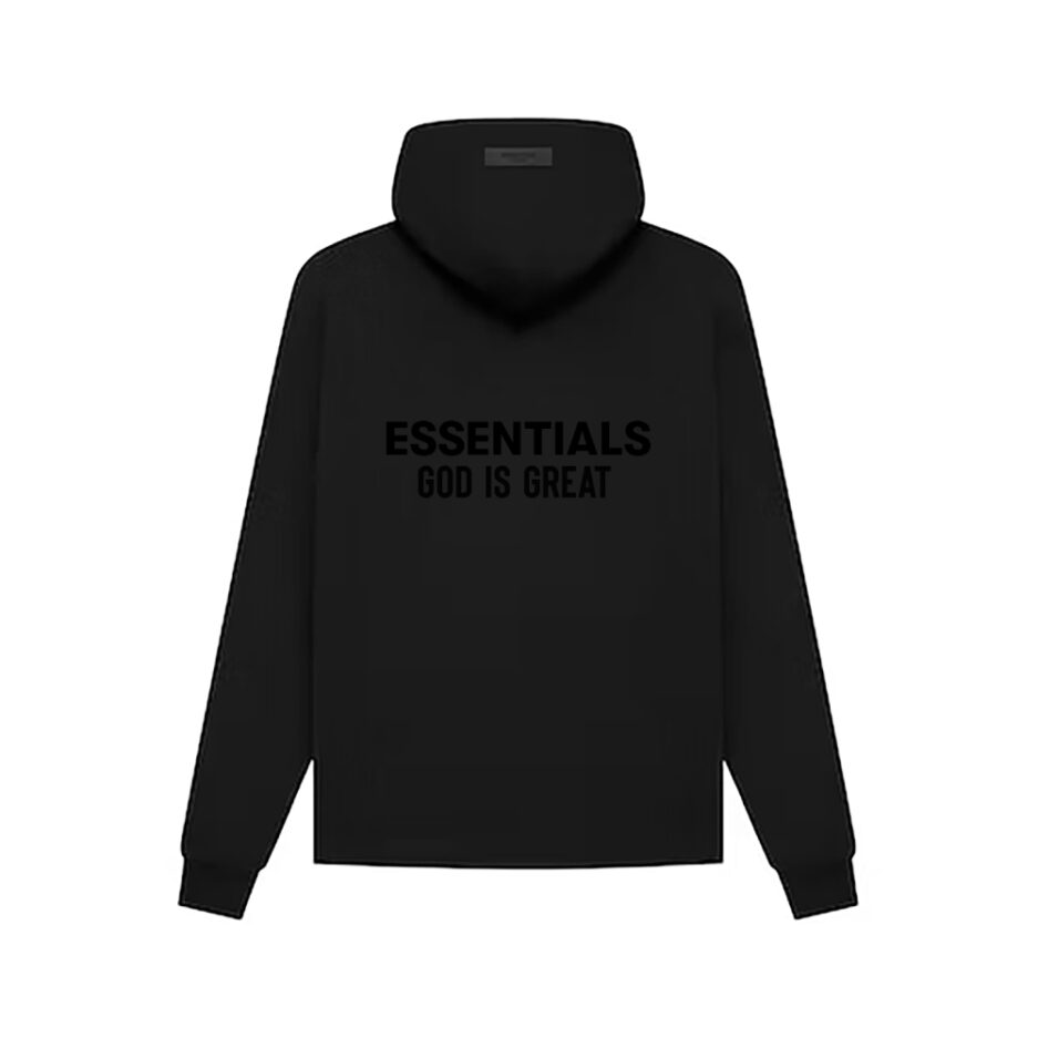 Essentials God Is Great Hoodie – Black