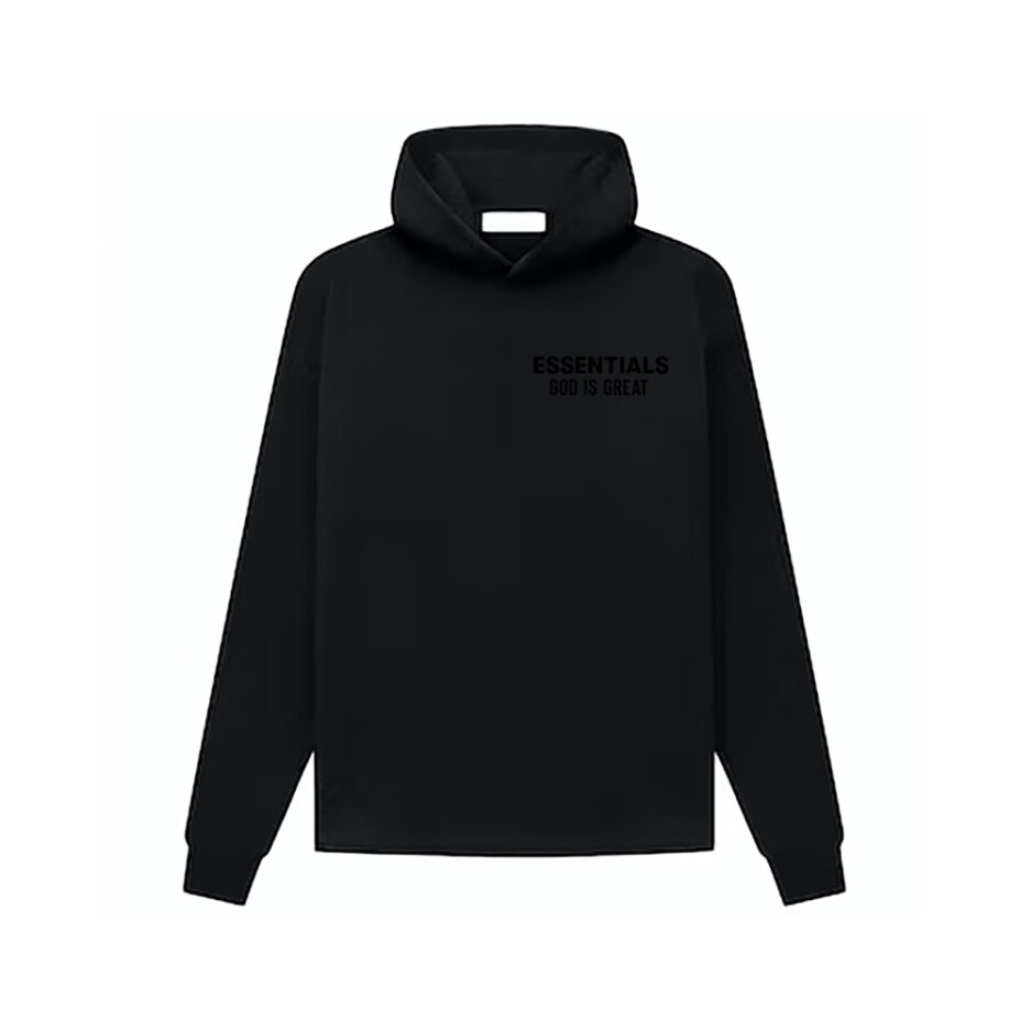 Essentials God Is Great Hoodie – Black