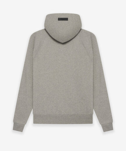 Essentials Half Zip High Collar Loose Hoodie – Gray