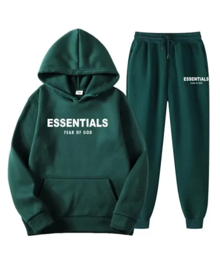 Essentials Hoodie Fear of God Green TrackSuit