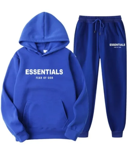 Essentials Hoodie Fear of God Navy Blue TrackSuit