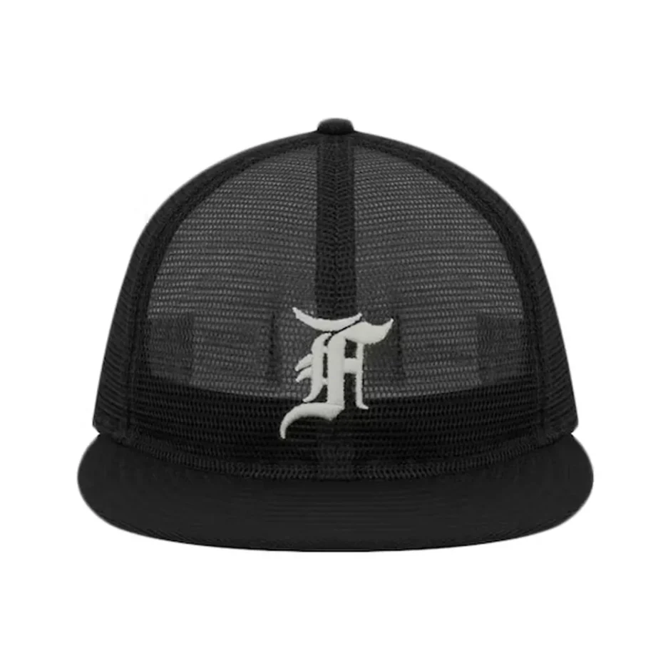 Fear of God Essentials Mesh F 59Fifty Hat – Black