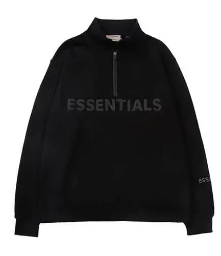 Fear of God Essentials Mockneck Half Zip Pullover Sweatshirt