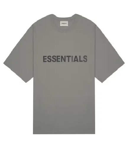 Fear of God Essentials Boxy T-Shirt Applique Logo – Gray